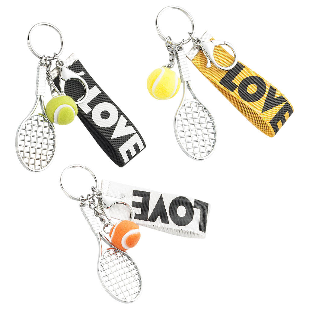 Leuke Sport Mini Tennisracket Hanger Sleutelhanger Sleutelhanger Key Chain Ring Finder Holer Voor Tiener