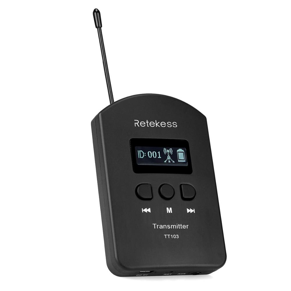 RETEKESS TT103 UHF Wireless Tour Guide System Transmitter For Church Translation Factory Visit Training Business Meeting Museum
