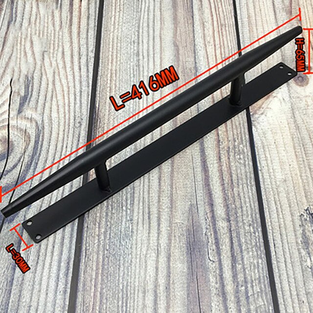 1 piece Barn Door Handle Iron Cabinet Handle and Industry Knobs Black Metal Door Handle Retro American Countryside