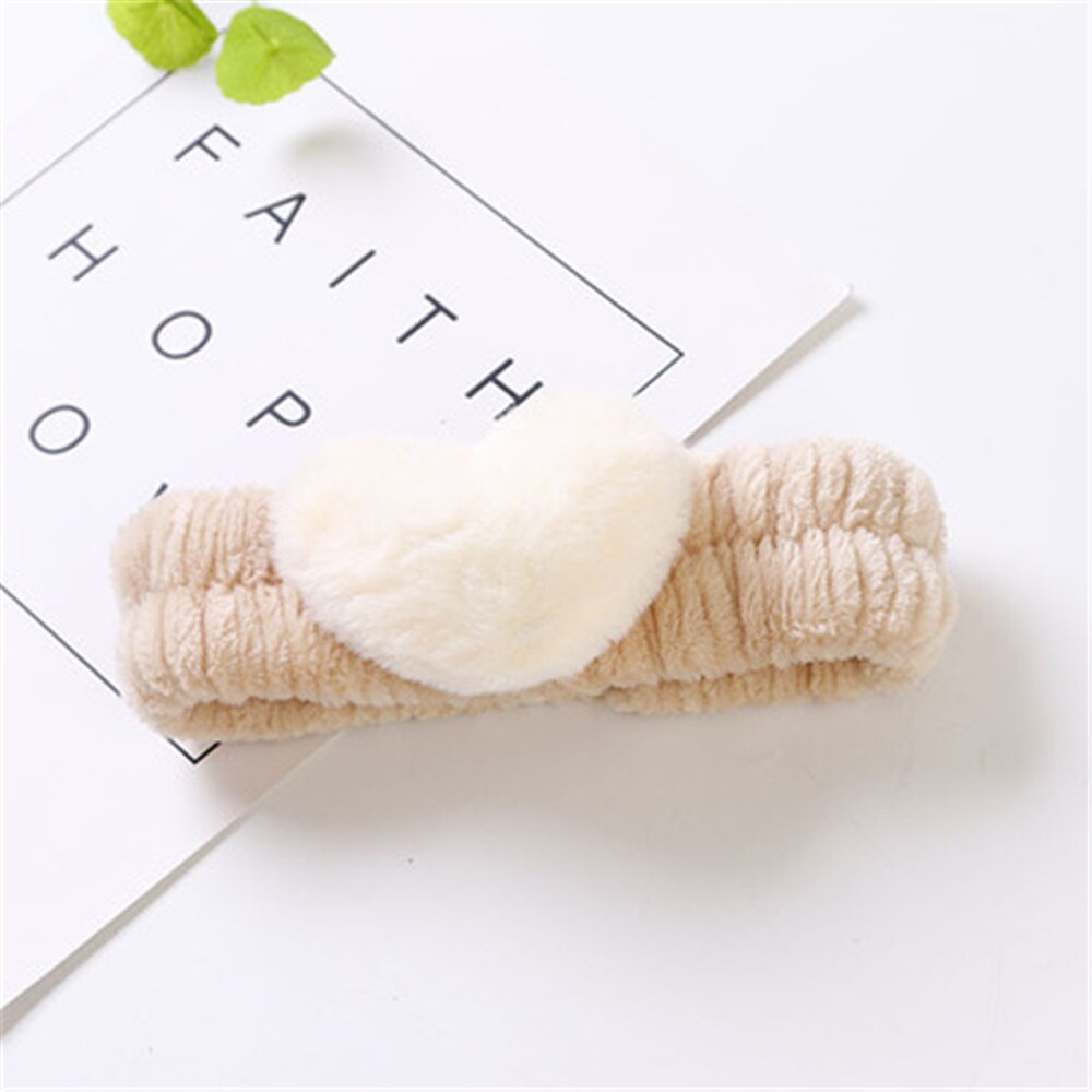 Doux corail velours bandeau cheveux filles mignon amour coeur bandeau coréen lavage visage maquillage bandeau femmes Simple cheveux accessoires: 1