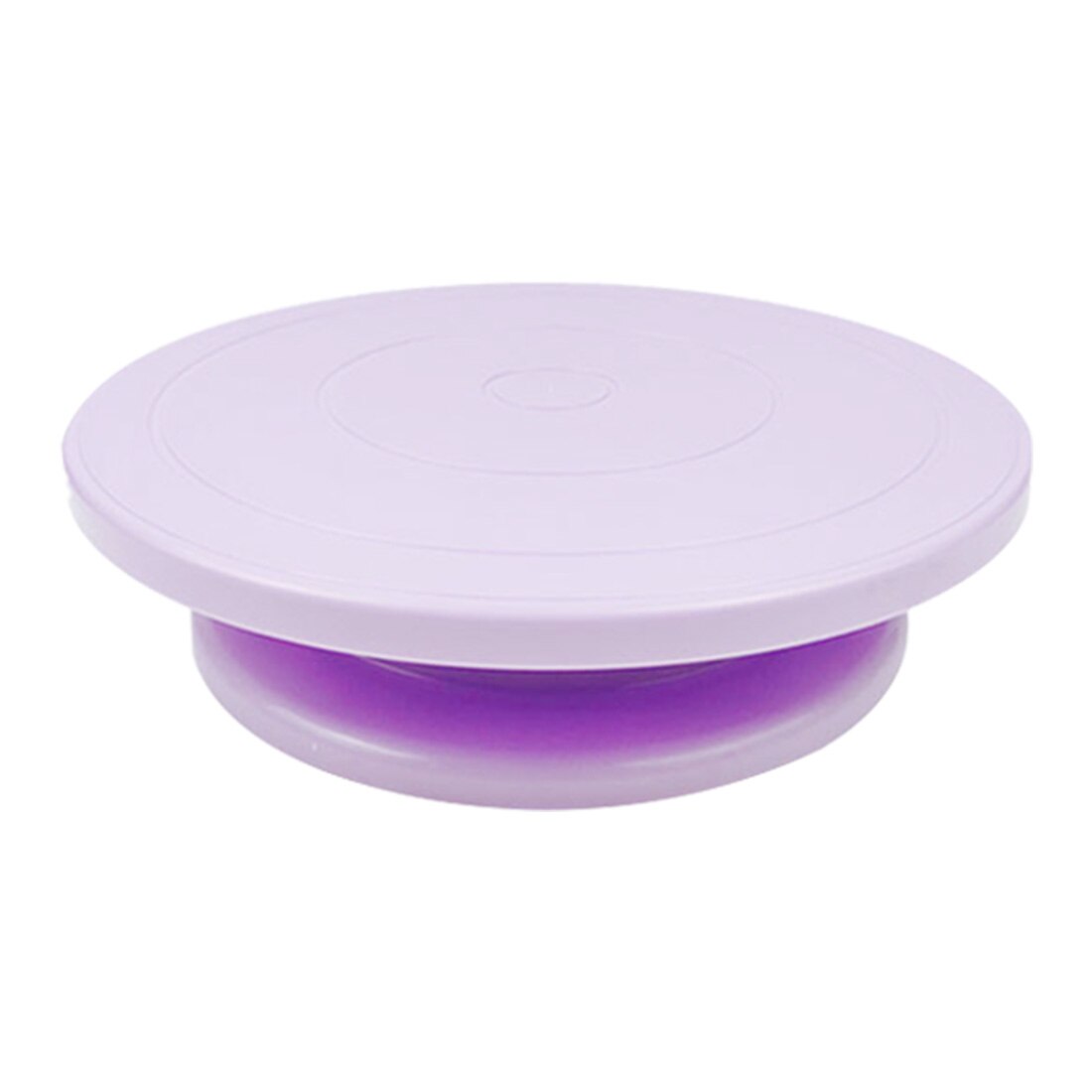 4 Kleuren Plastic Taart Draaitafel Taart Stand Roterende Taart Decoreren Draaitafel Anti-Slip Ronde Cake Stand Roterende Pan: Purple Cake Stands