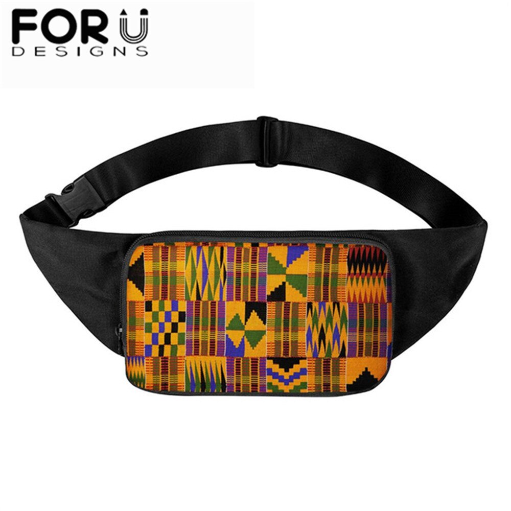 Forudesigns styl Ankara afrykański Dashiki Design Lady piterek moda podróż pieniądze telefon skrzynia bananowa torba dla kobiet torba Wasit
