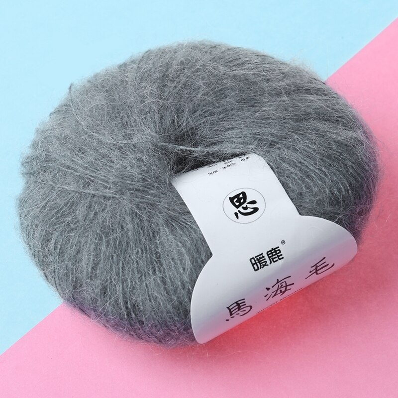 Soft Mohair Cashmere Knitting Wool Yarn DIY Shawl Scarf Crochet Thread Supplies