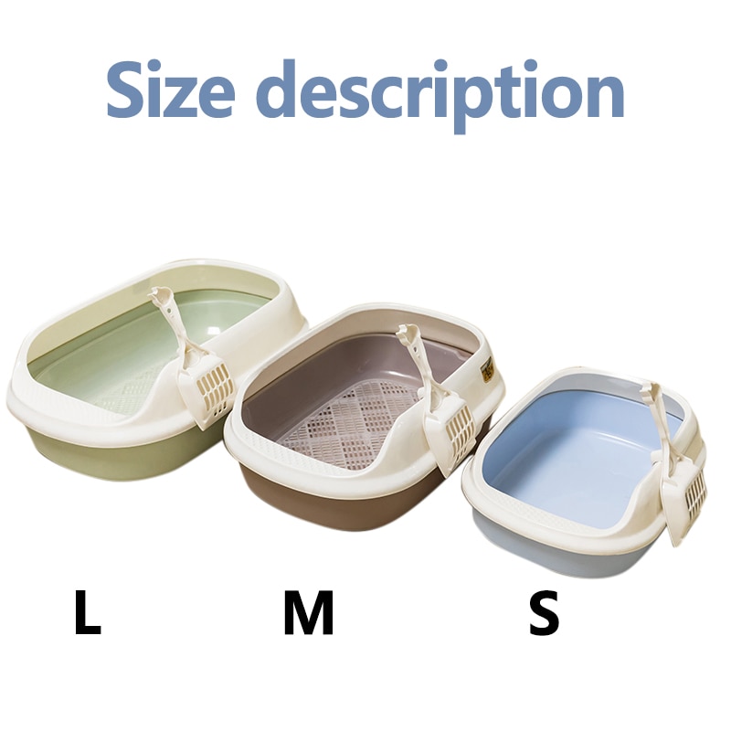 Cat Litter Box Cat Toilet 2or3Layer Pine Litter Bedpans Semi-Closed Anti-splashing Cat Pot Crystal Sand/bentonite/tofu available