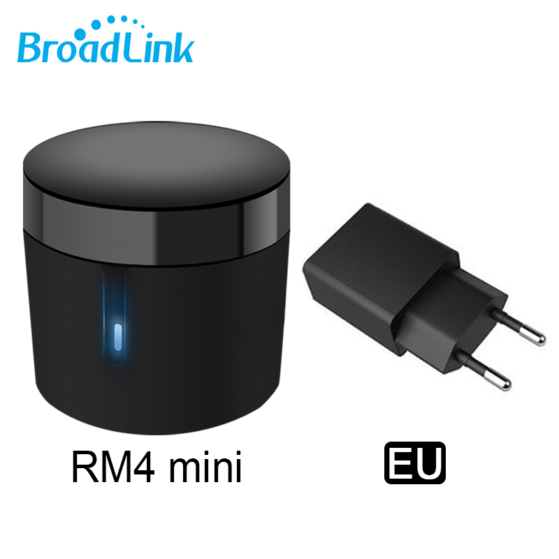 Broadlink  rm4 pro  rm4 mini  rm4c version wireless universal remote control hub with hts 2 temperature and humidity sensor smart home solution: Eu  rm4 mini