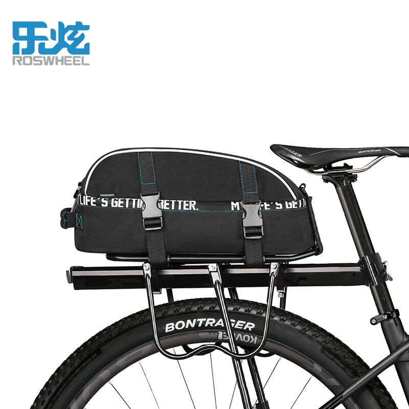 ROSWHEEL Waterdichte Fietsen Tas 8L Bike Rear Rack Bag Fiets Plank Utility Pocket Schoudertas Pack Riding Levert