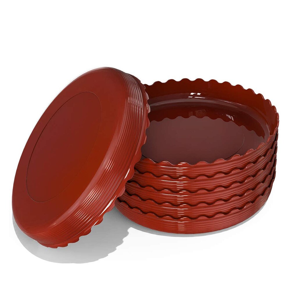 10Pcs Plastic Flower Pot Drip Trays Indoor Outdoor Lace Planter Saucers