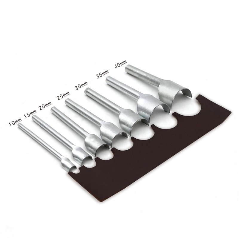 Herramientas para manualidades de cuero, punzón semicircular, herramienta de mano de cuero, soldadura por arco en forma de punzón para correa, 1/2 10mm-50mm, 1 Uds.