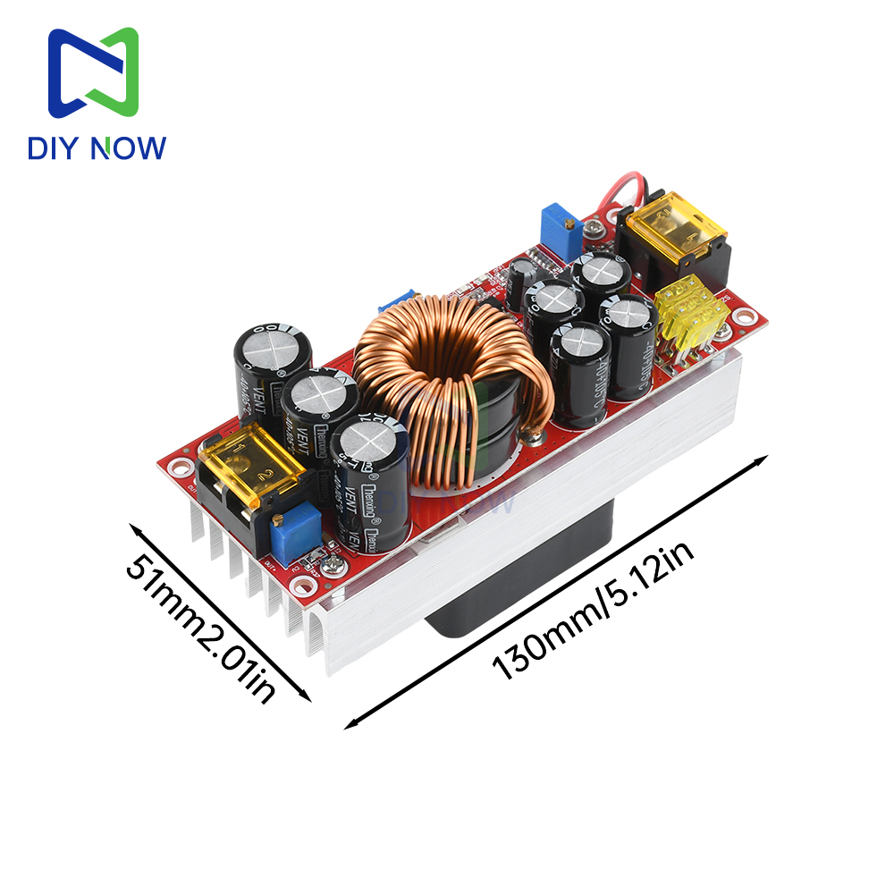 1800W 40A Boost Power Module 1200W 20A DC-DC Boost Converter 10-60V to 12-90V Adjustable Voltage Converter