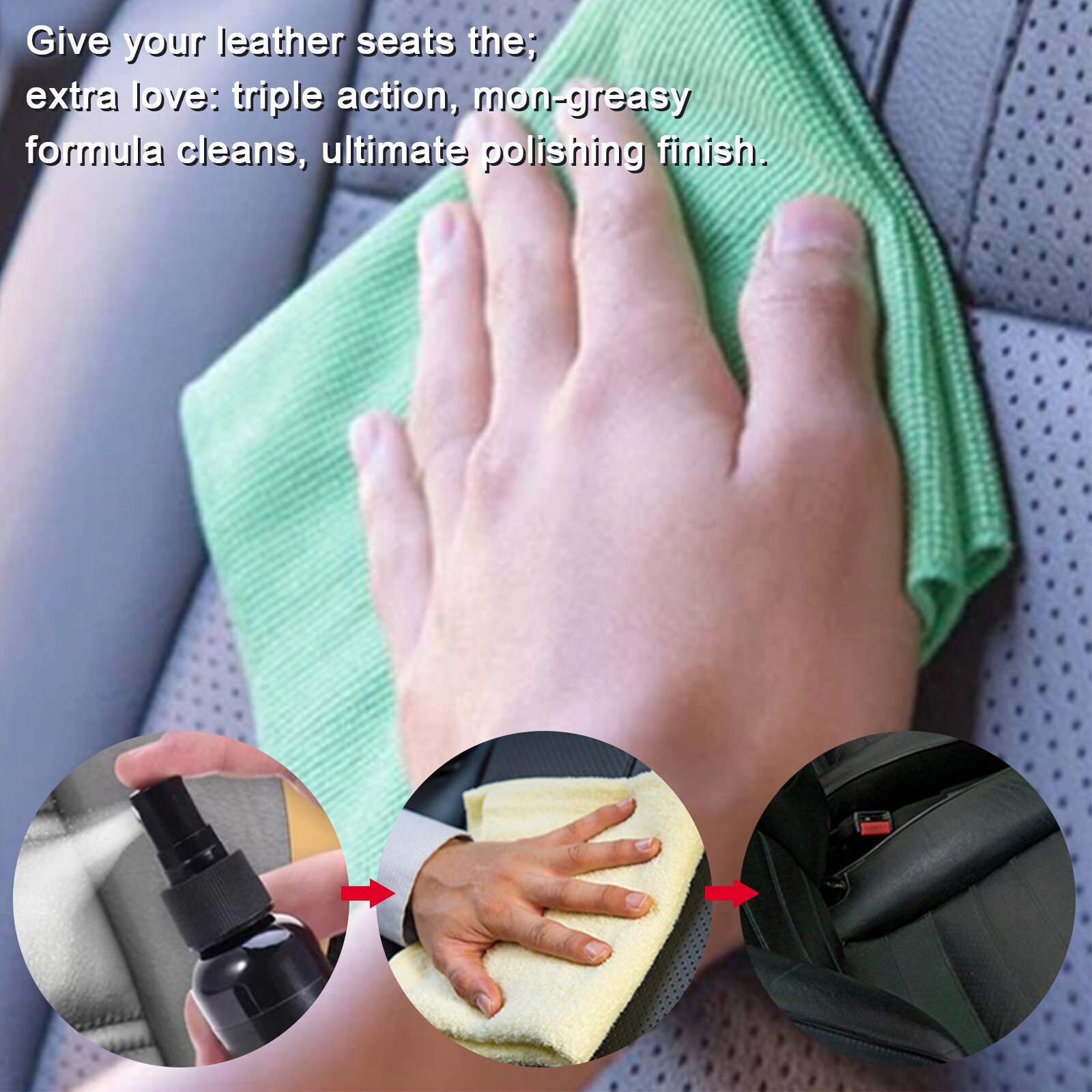 30/50/100 ML Car Interior Cleaner Agent Roof Fabric Flannel Leather Seat Cleaning Wax Cleaner Coating Polishing Spraying Wax