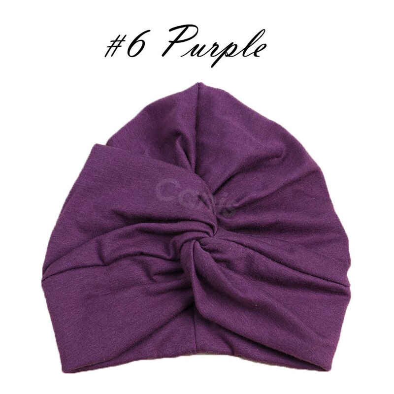 Peuter Kids Baby Tulband Head Wrap Hoed Kinderen Meisjes Katoen Blends Hoed Mooie Zachte Leuke