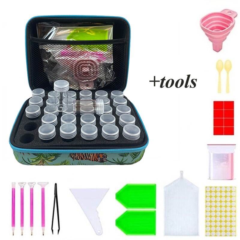 5D Diamant Schilderij Accessoires Opslag Box54/40 Slot Diy Borduren Gereedschap Opslag Container Jar Rits Case: C