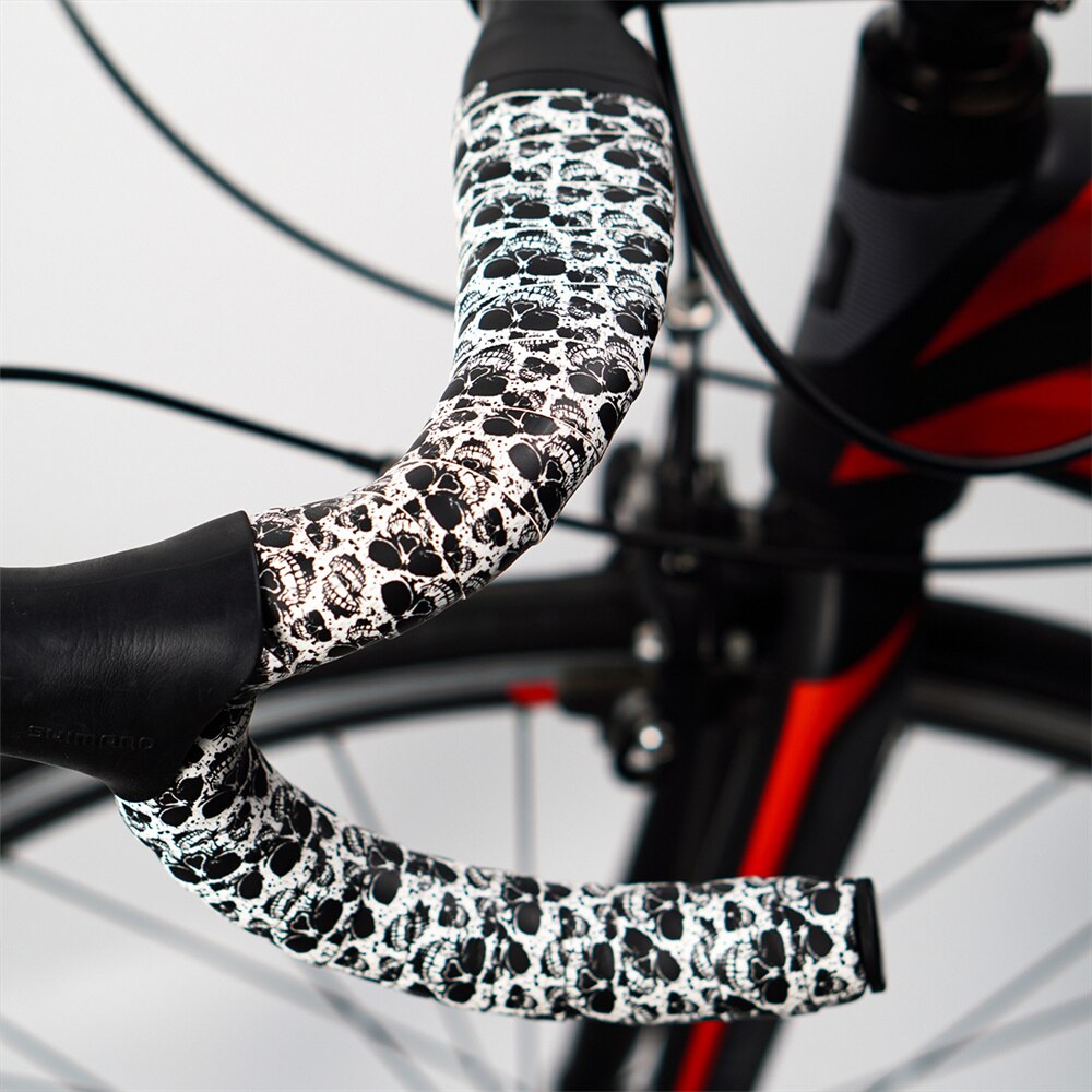 Cinta de manillar de calavera CNC para bicicleta de carretera, correa de engranaje Fixie de 2350mm, cinta de envoltura de bicicleta de PU EVA