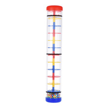 Fargerik 12 " rainmaker rain stick musikkinstrument leke for småbarn barnespill ktv party