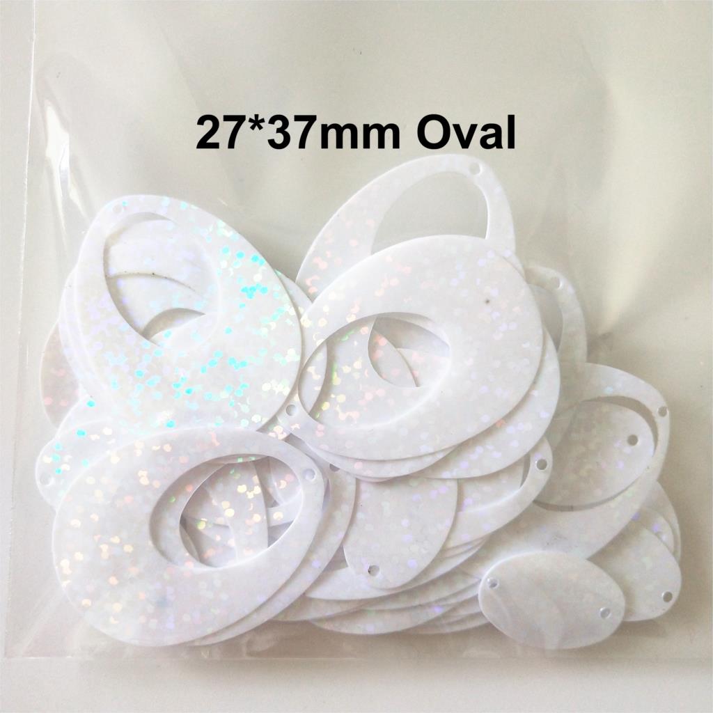Ster Verlaat Diamond Oval Pvc Pailletten Platte Paillette Kledingstuk Oorbel Accessoires Shining Ab Spangles Mix Kleuren 100 Stks/partij: 100pcs Oval