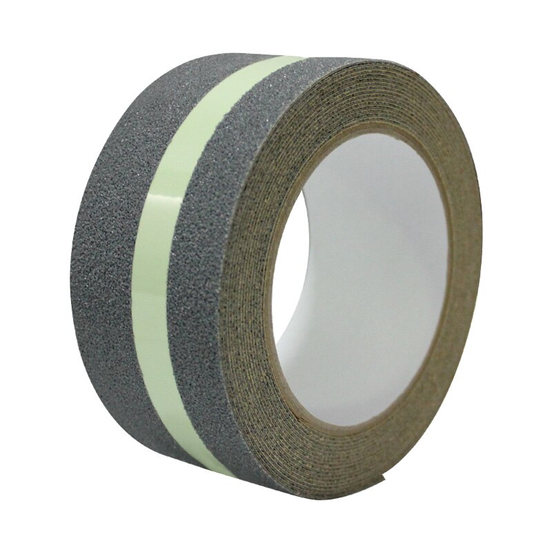 Ruban adhésif antidérapant, bande de sécurité lumineuse, brille dans la nuit, bande de préhension antidérapante, bande Abrasive pour escaliers, plancher: Grey 5cm x 5m