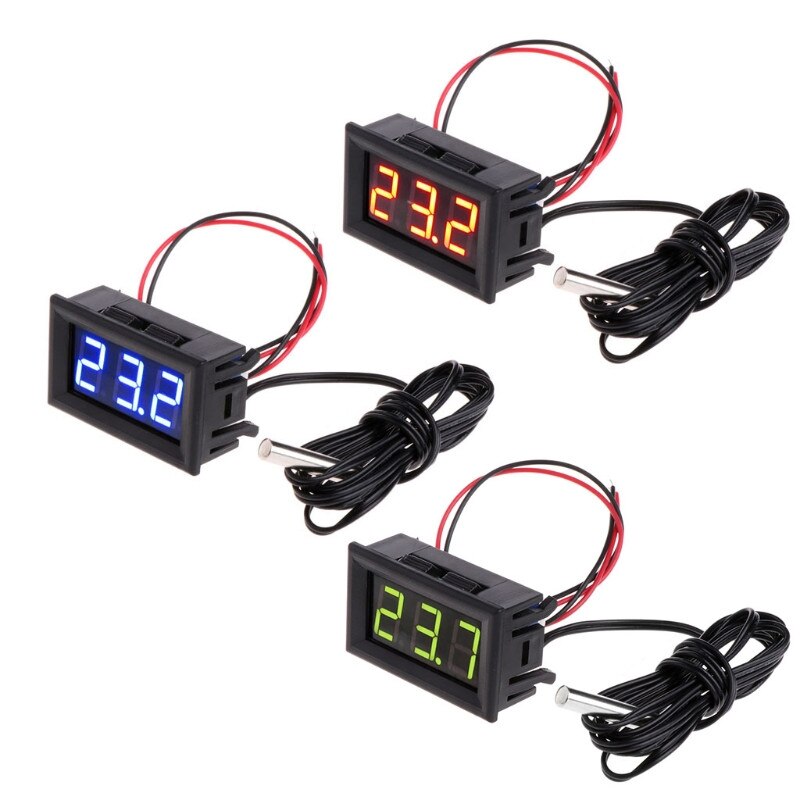 Mini Led Display Digitale Thermometer 20 Cm DC5V ~ 12V Thermometer Met Sensor Thermometer Indoor En Outdoor z1016