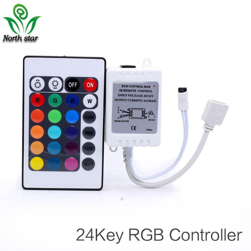 24Keys Led Rgb Controller DC12V Ir Remote Controller Voor Smd 3528 5050 Rgb Led Strip Verlichting