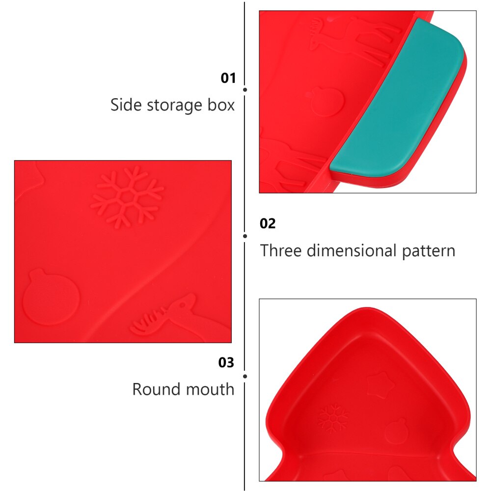 1Pc Multifunction Christmas Tree Shape Fruit Plates Candy Snack Trays