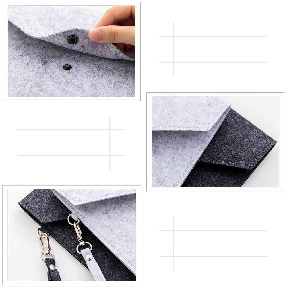 Tragbare Filz Halfter Umschlag Büro Aktentasche Dokument Tasche Papier fallen A4 Ordner Einfache schnappen auf Datei Tasche Umschlag Datei Paket