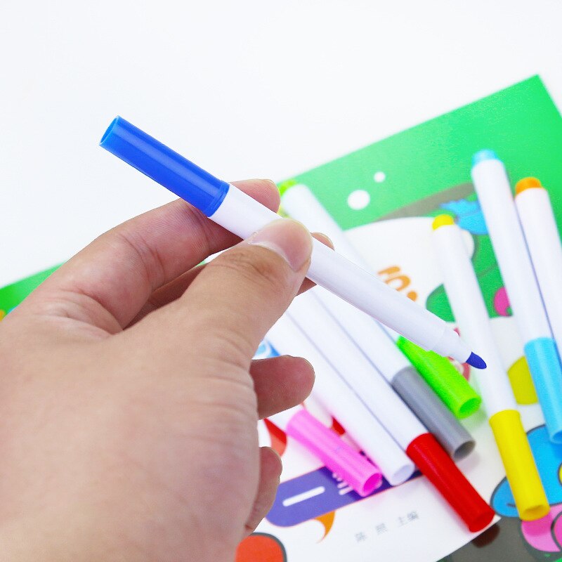 School Classroom Supplies Erasable Whiteboard Markers Erasable Pages Water Soluble Dustless Drawing Pen Board Markers 12 Pcs/set