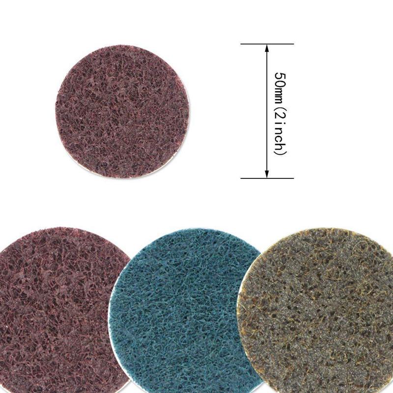 30PCS 2 inch Roloc Disc Mixed Pack(Coarse/Medium/Fine), Quick-Change Surface Conditioning Discs - for Die Grinder Surface Prep