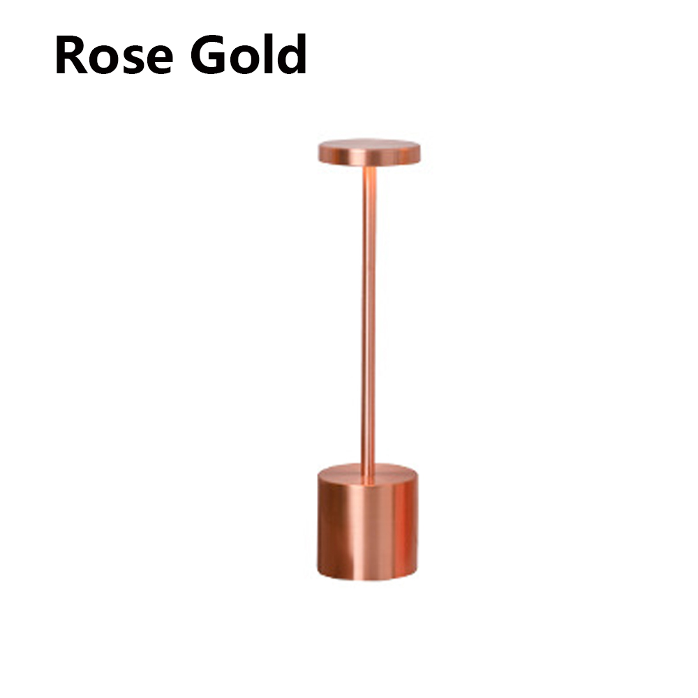 Klassisk ledet-bordlampe med berøringssensor, oppladbar, trådløs skrivebordslampe, justerbare temperaturer 3 farger, moderne ledet-nattlys: Rød