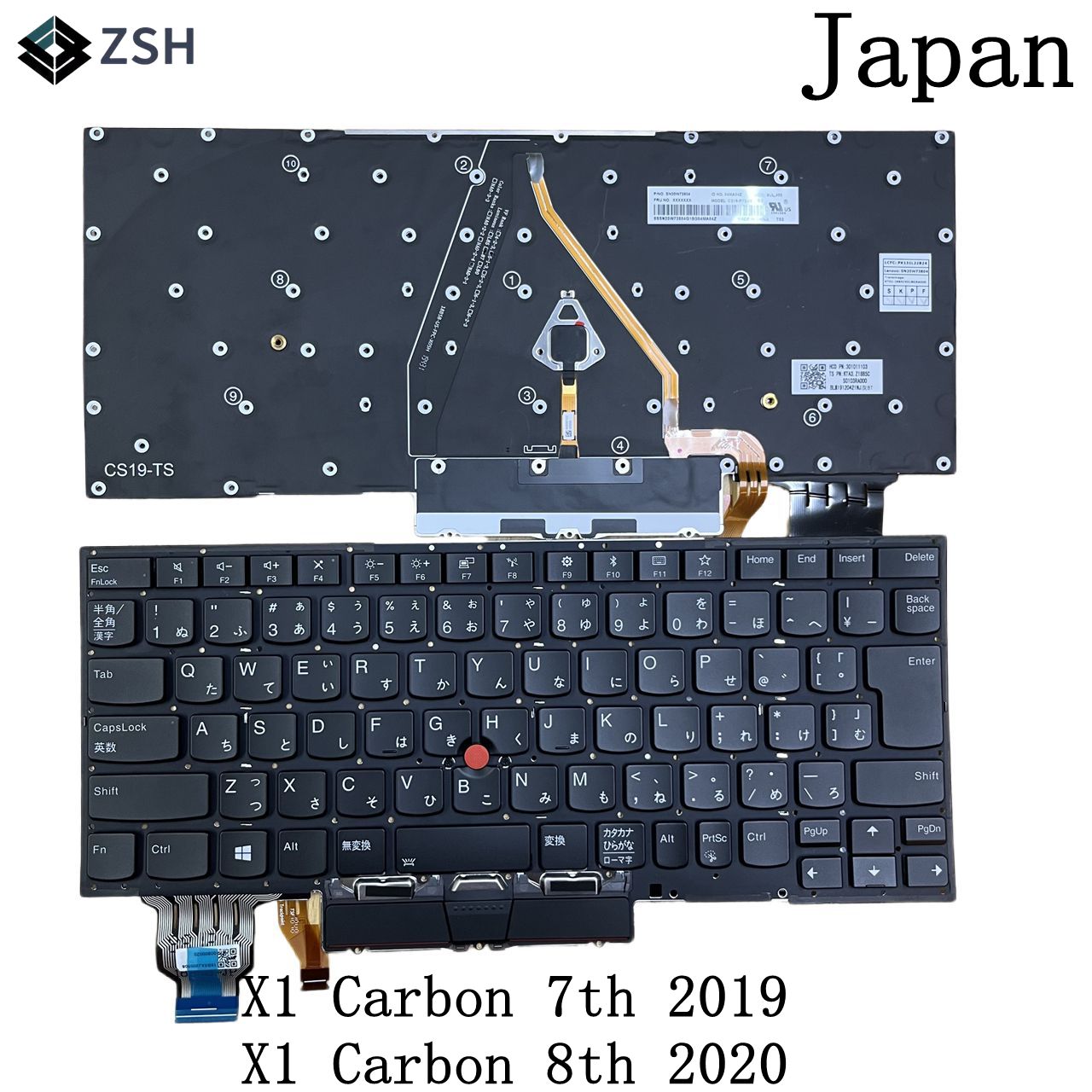 JA JP Japan layout keyboard Thinkpad X1 Carbon 7th/8th Gen 8 Laptop Backlit Keyboard