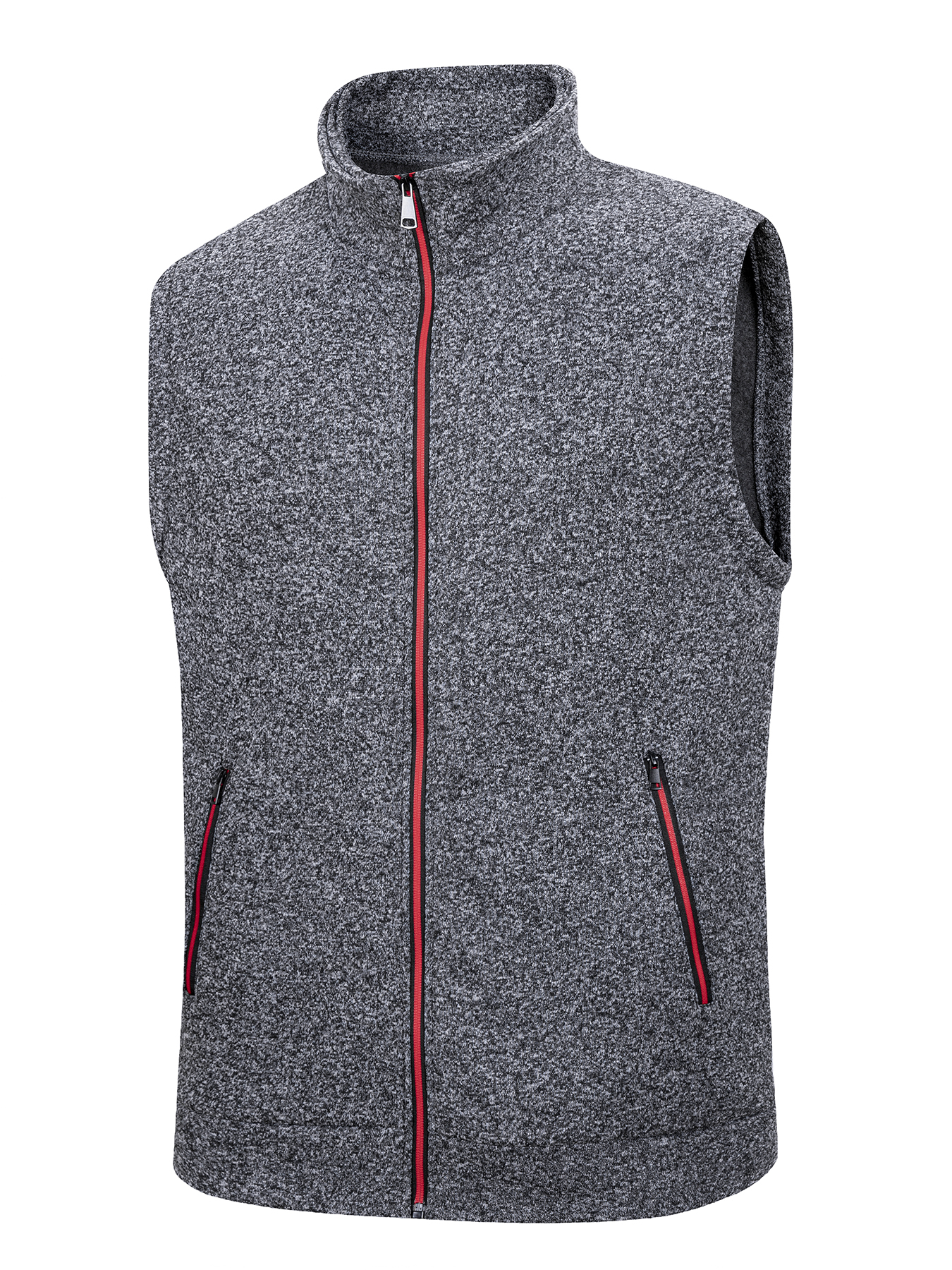 Herbst und Winter männer Reißverschluss Weste Jacke lässig warm Stehkragen Ärmellose Mäntel Männer Streetwear Jacke Weste Spitzen: M / Dunkelgrau