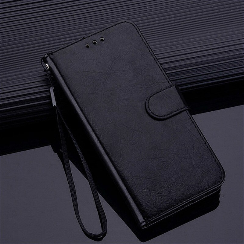 Case Voor Samsung Galaxy J3 J320F J310 Case Leather Wallet Case Voor Samsung J3 Lederen Flip Case Voor samsung J3 6: Black