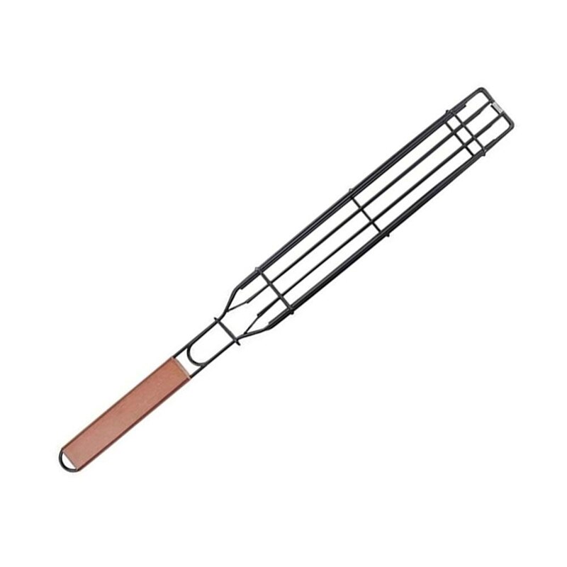 Malla de Metal para parrilla de barbacoa, mallas para barbacoa, malla de asador de pescado portátil, cesta para barbacoa, herramientas para barbacoa, accesorios de cocina: 1pcs