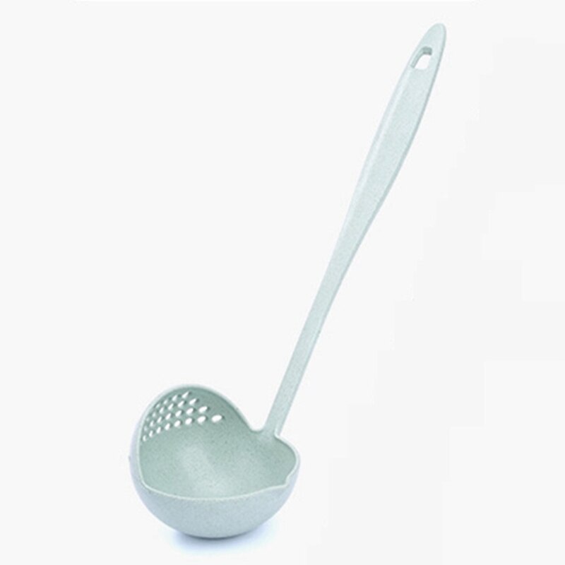 2 en 1 cuchara de sopa de mango largo colador de cocina cuchara de plástico cucharón de la vajilla: BL