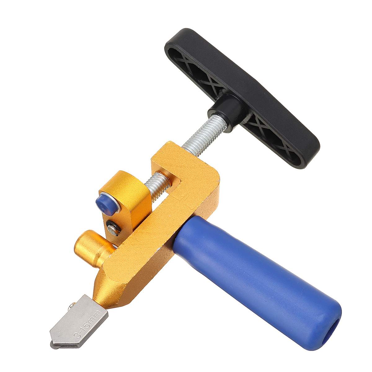 Glass and Tile Cutter 2 In 1 Manual Tile Cutter for Cutting Ceramic Tiles Glass Cutter Tile Opener Diamond Cutting: 3-15mm Gold