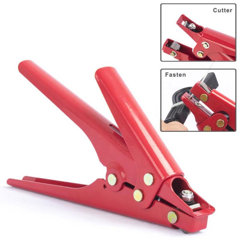 Heavy Duty Cable Manual 2.4-9mm Clamp Pliers Cutoff Gun Hand Tools Strapping for Automatic Tension Nylon Cable Zip Ties