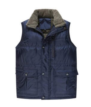 Vinter mænds varm casual plus size vest jakke tøj jaqueta masculino gilet chaleco erkek giyim 6xl inverno wedkarstwo: Mørkeblå / Asiatisk størrelse m