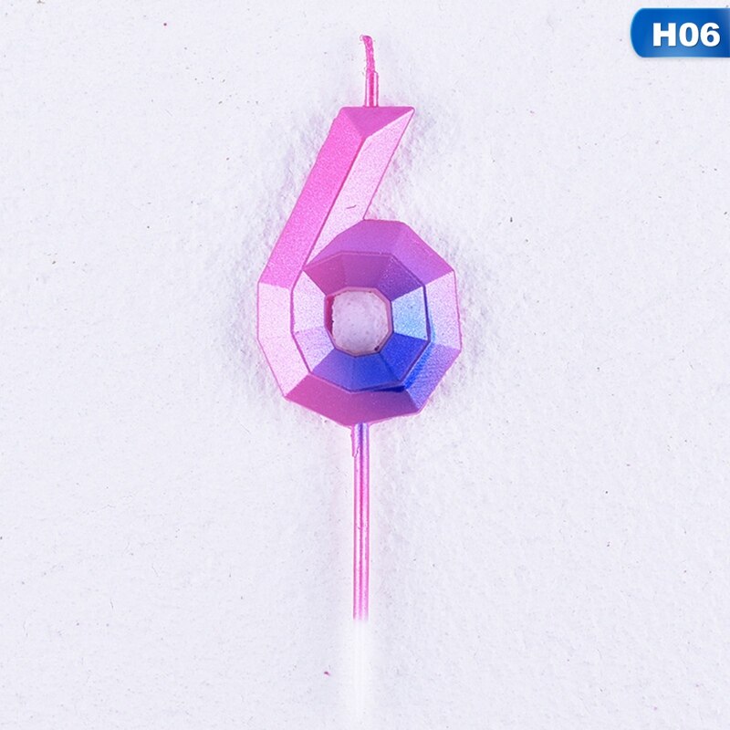 Tillykke med fødselsdagen nummer kage stearinlys farverige 0 1 2 3 4 5 6 7 8 9 kage topper børn piger drenge bar baby festartikler dekoration: H06