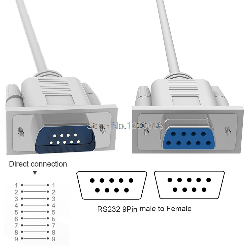 3M 9-pin serial cable RS232 extension wire harness DB9 male to female 9PIN extension wire harness