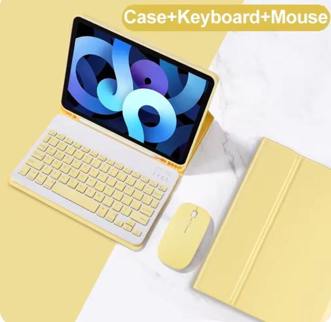 Toetsenbord Cover Voor Ipad 10e Generatie Toetsenbord Case Voor Ipad Pro Air 4 5 Ipad Air 2 5 6e Air 3 Pro Ipad 9/8/7e Funda: Dertien / YELLOW