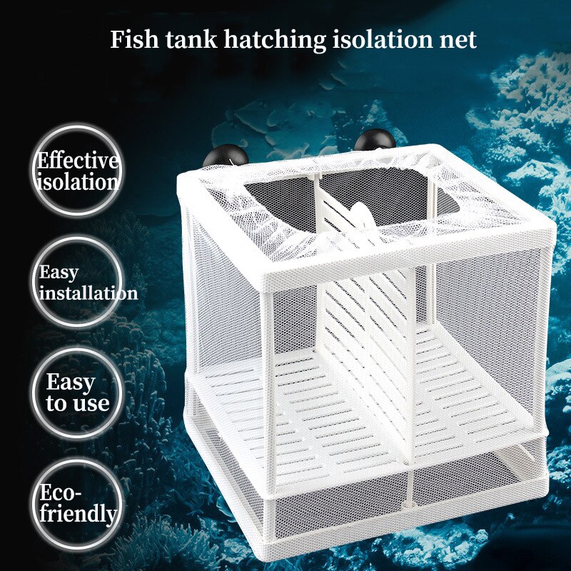 1 Pc Aquarium Fish Breeding Breeder Box Baby Fish Hatchery Isolation Net Fish Tank Incubator Box Hanging Aquarium Accessories