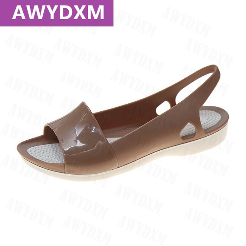 Style Sandal Women Shoes Summer Women Sandal Fish Mouth Wedges Flat Shoe Casual Comfortable Ladies Shoes: Khaki / 38