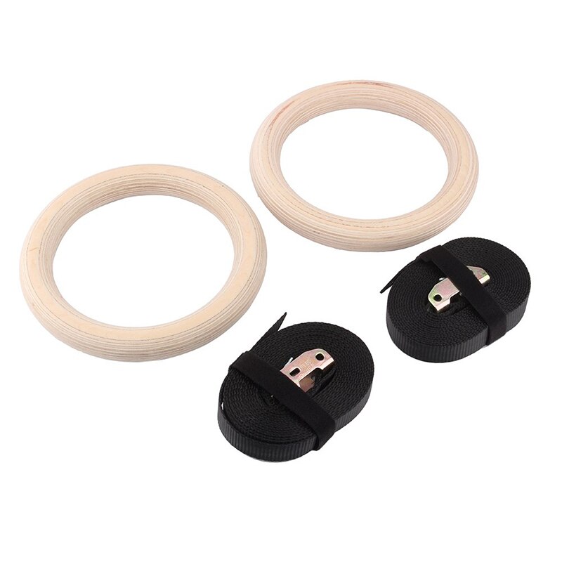 Træ 28mm trænings fitness gymnastik ringe træ trænings ring træningscenter træning crossfit pull ups muskel stærk bærende