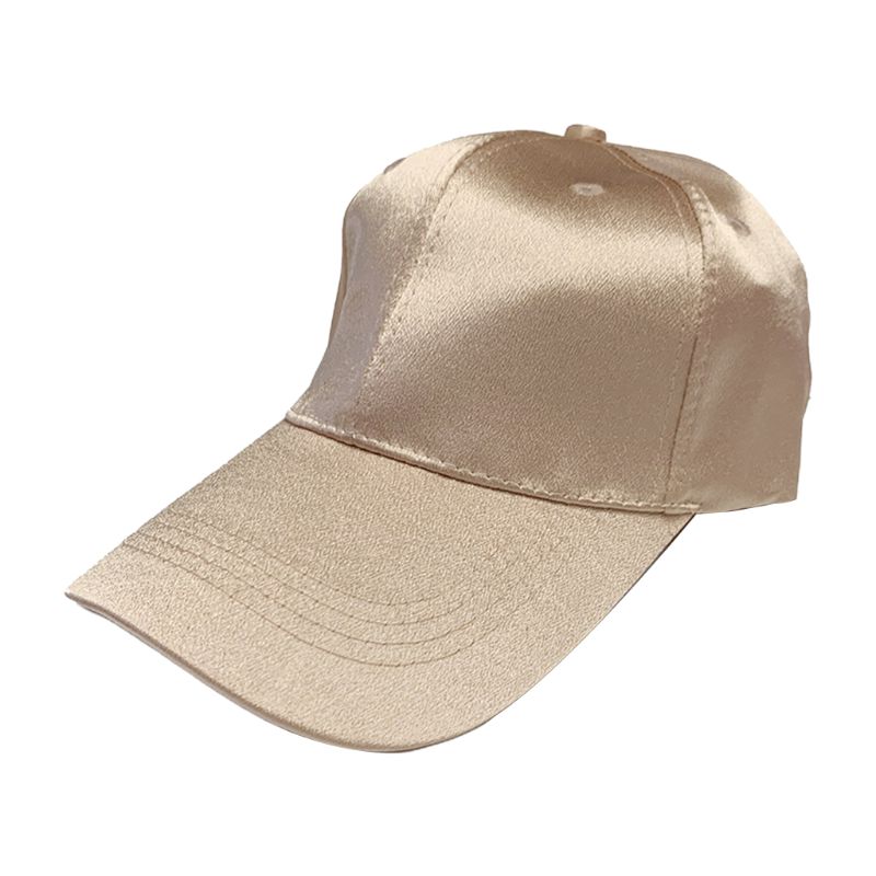 dla obu płci letnia satynowa czapka z daszkiem błyszcząca jednokolorowa 6 płyta ochronna powłoka chroniąca przed słońcem regulowana bejsbolówka osłona przeciwsłoneczna czapka z daszkiem: khaki