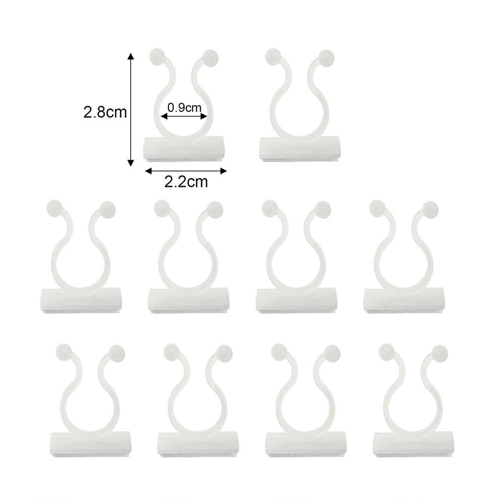 Clips de soporte para plantas de jardín, lazos para flores de orquídeas trepadoras, enredadera de tomate, accesorio de pared autoadhesivo Invisible de plástico, gancho de encuadernación: M / Naranja