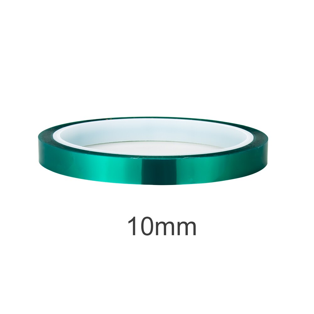 10/12/25/50 Mm Polyimide Tape Voor Kapton Tape Bga Hoge Temperatuur Hittebestendige Tape Groen plakband Voor 3D Afdrukken: 10mm