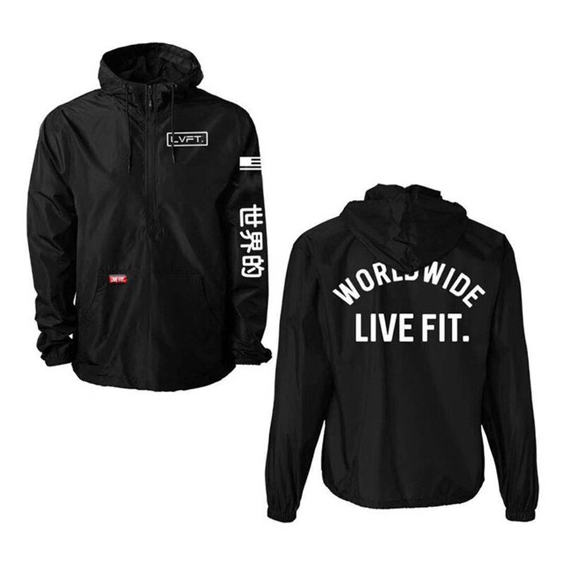 Löpartröja herr sportrock fitness långärmad huvtröja tighta huvtröjor vandringströjor herr gym träningsjackor m-xxl: Svart / Xxl
