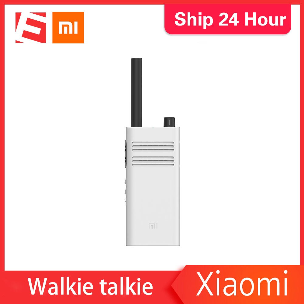 100% Original Xiaomi Mijia Smart Walkie Talkie 1-5 km Call 16 Channel Anti-Jamming Long Standby Handheld Wireless Interphone: white