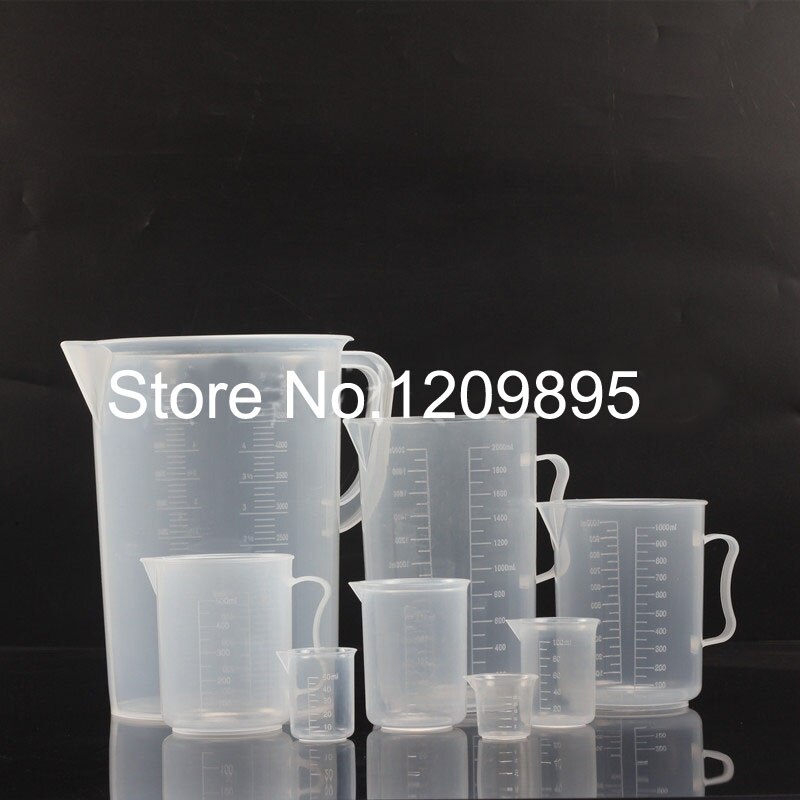 25ml-5000ml Plastic Calibration Measuring Cup Laboratory/Cook supplies Beaker