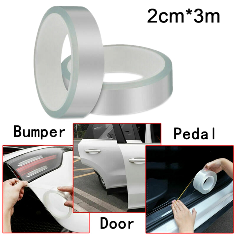 1pc 2cm*3m Universal Clear Car Door Anti-Collision Strip Bumper Hood Edge Guard Paints Protection Film Sticker