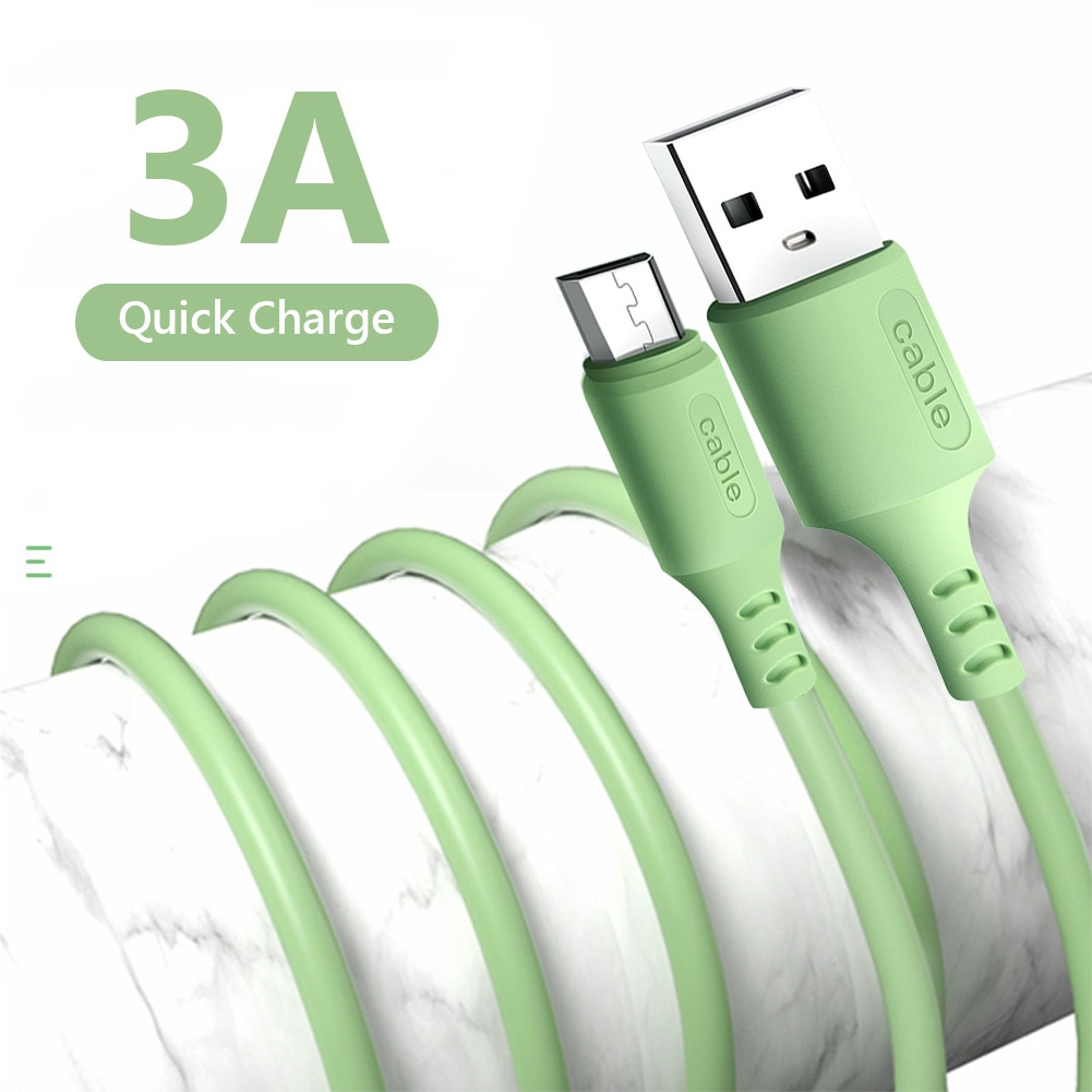 1m 3A USB Typ-C Android Mikro Flüssigkeit Silikon Schnelle Ladekabel Daten synchronisieren Für IPhone Samsung Huawei ehre Xiaomi Redmi