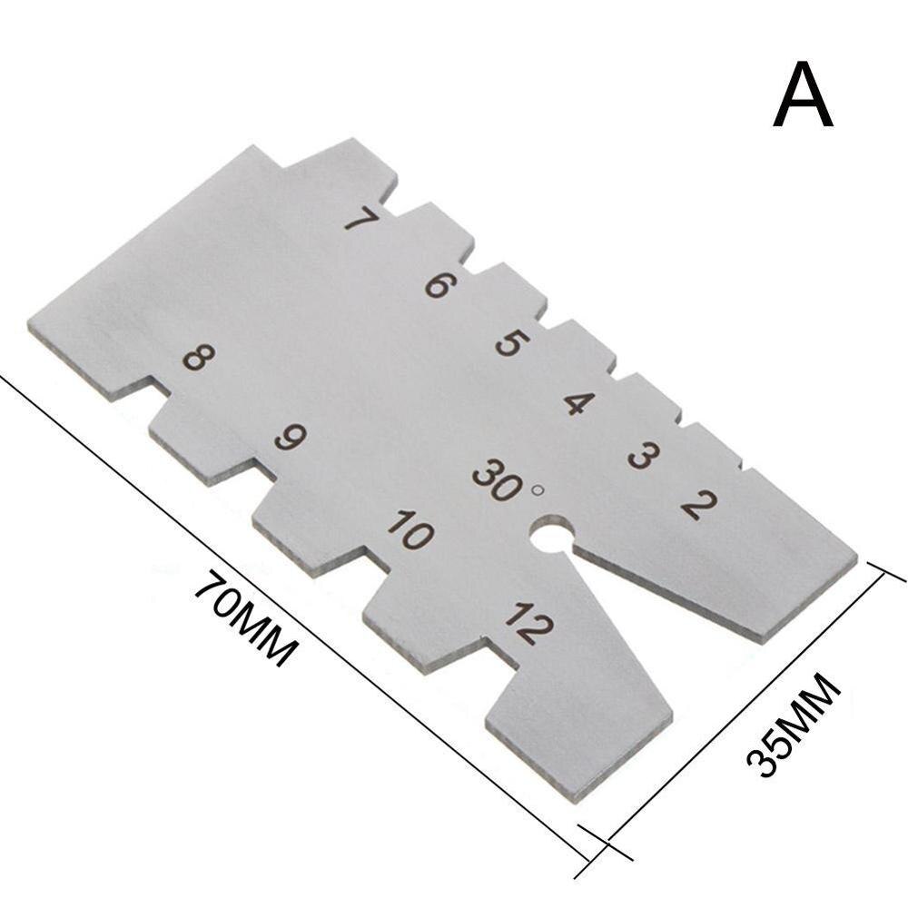 Calibrador de rosca trapezoidal Acme de 29/30 °, regla de molienda de soldadura, herramienta de soldadura de acero S9L4: A